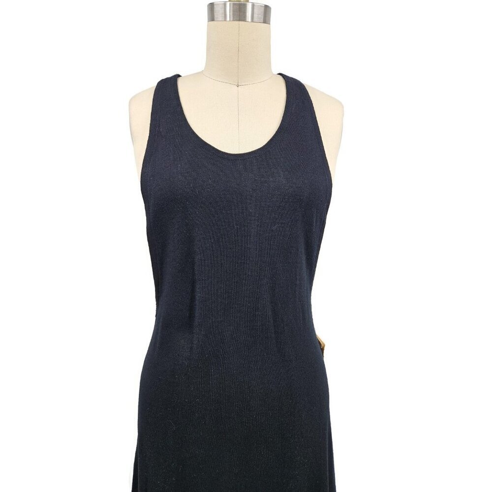 VTG New Joshua Tree Black Maxi Dress Womens 11-12 Sleeveless Low Side - Picture 4 of 6